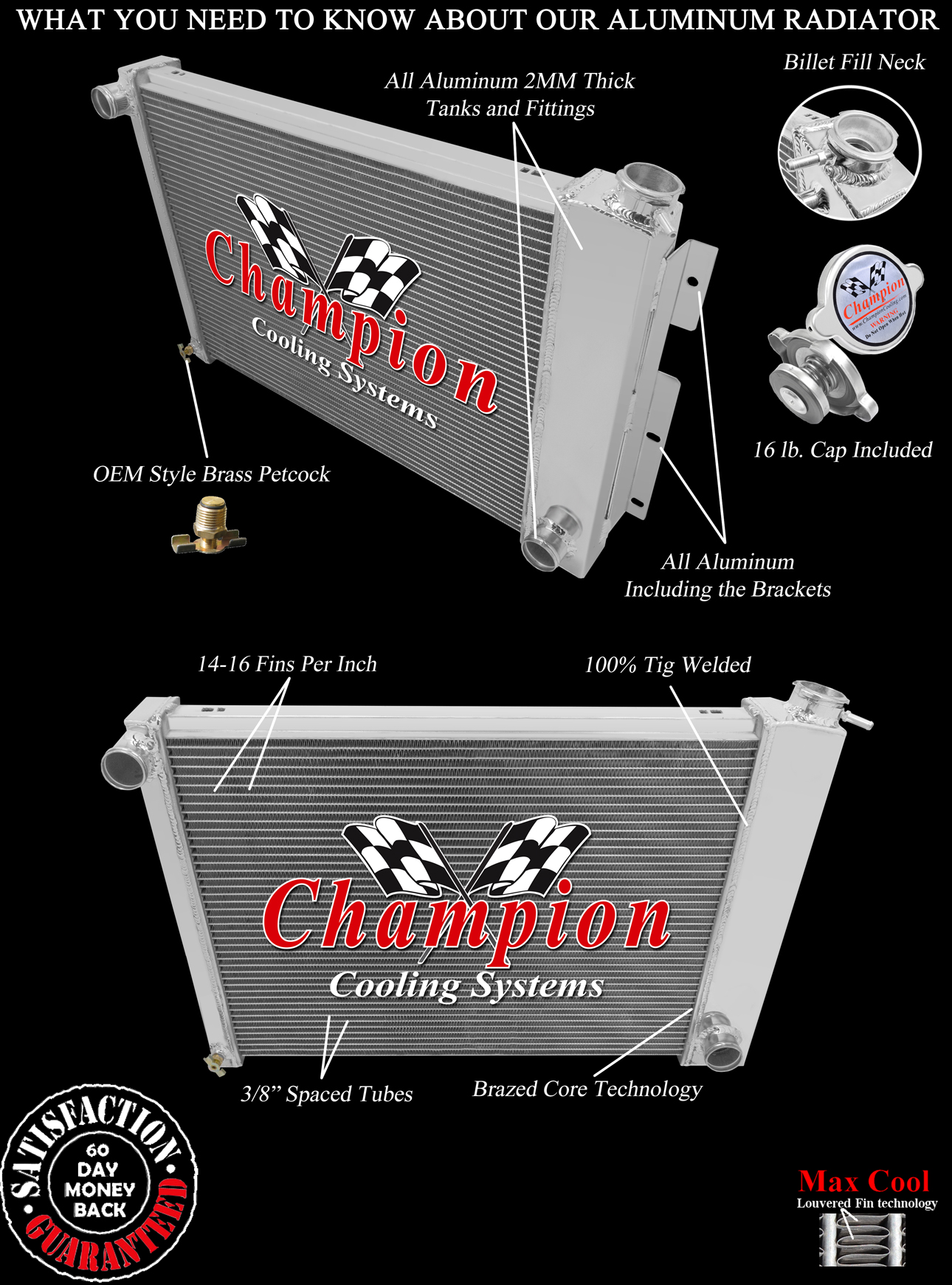 QR Champion 3 Row Radiator for 1967-1969 Chevrolet Camaro Big V8 Eng (Manual) QR Champion 3 Row Radiator for 1967-1969 Chevrolet Camaro Big V8 Eng (Manual)