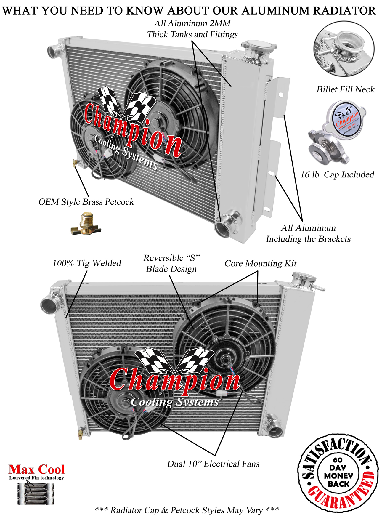 Cold 3 Row Radiator,10" Fans-1967-1969 Trans Am Small Block (Manual Trans) Cold 3 Row Radiator,10" Fans-1967-1969 Trans Am Small Block (Manual Trans)