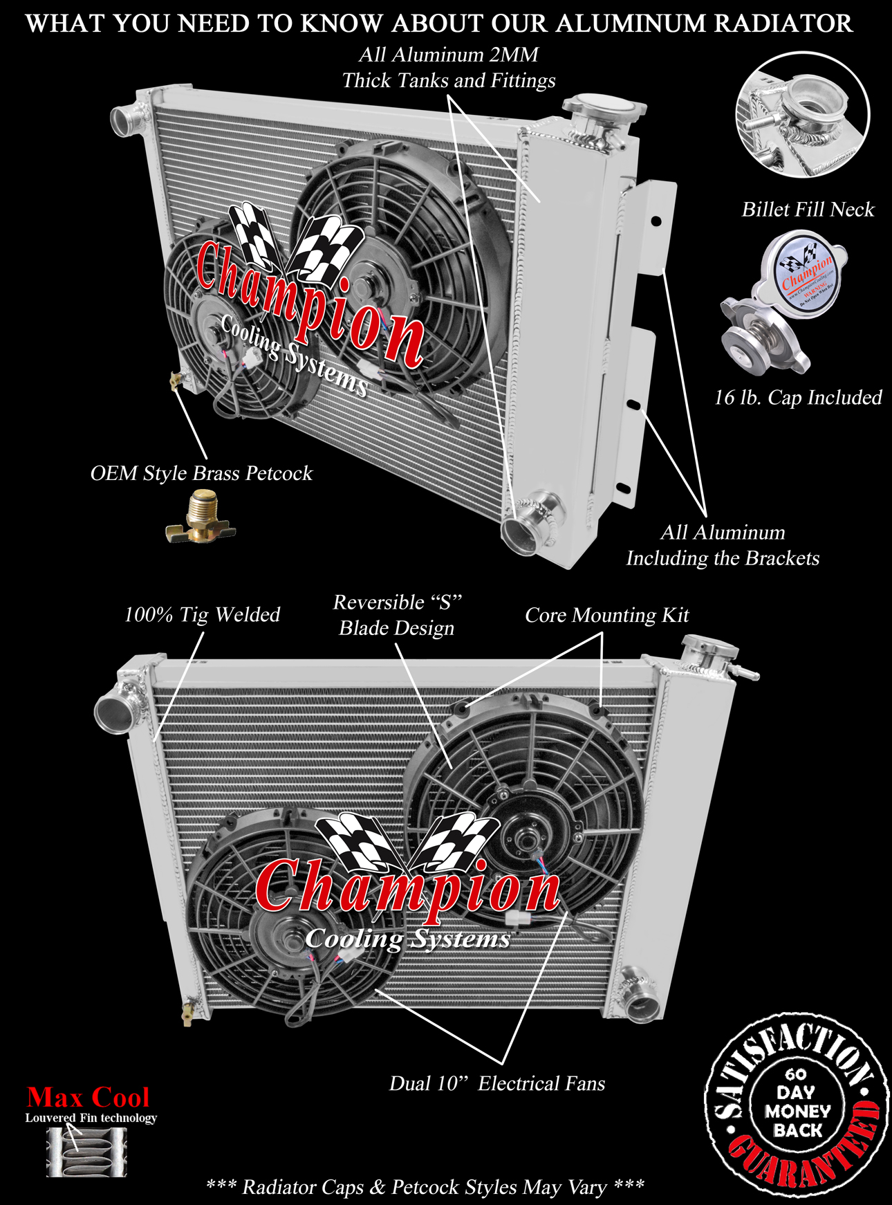 QR 3 Row Radiator,10" Fans-1967-1969 Trans Am Small Block (Manual Trans) QR 3 Row Radiator,10" Fans-1967-1969 Trans Am Small Block (Manual Trans)