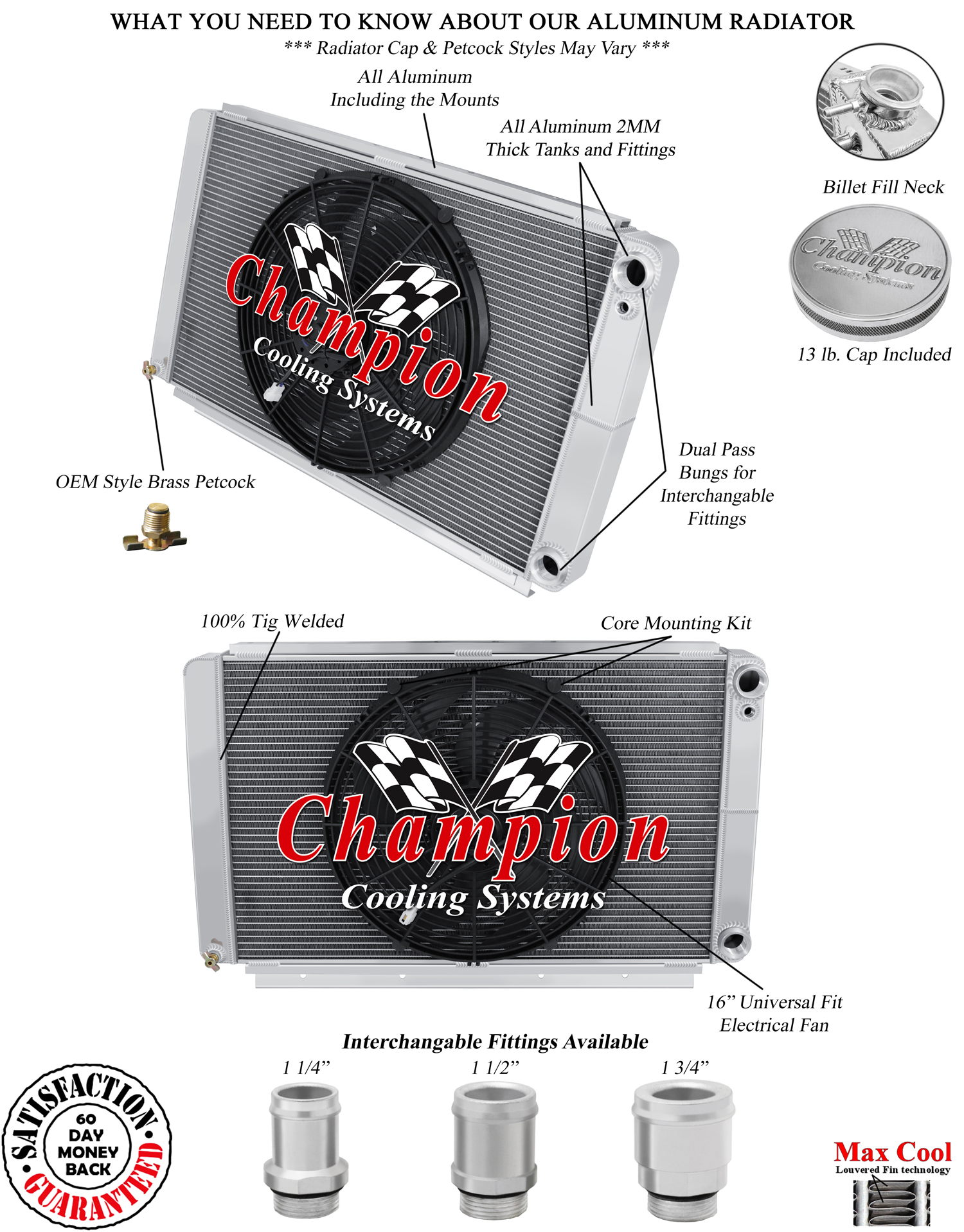 SR 3 Row DP Radiator,16" Fan,1.25,1.5 for 1961-1965 Lincoln Continental LS SR 3 Row DP Radiator,16" Fan,1.25,1.5 for 1961-1965 Lincoln Continental LS