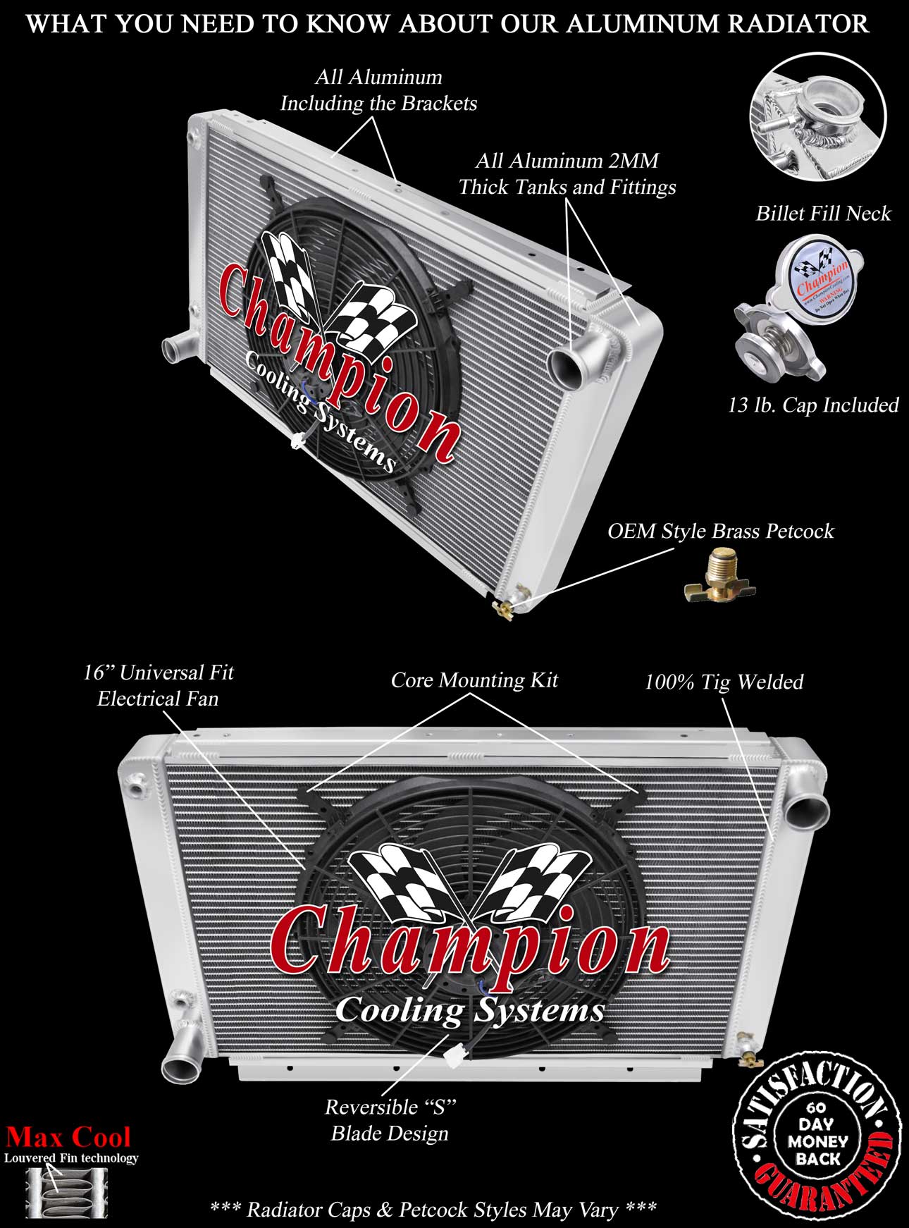 RN Champion 3 Row Radiator,16" Fan for 1961 - 1965 Lincoln Continental V8 Engine RN Champion 3 Row Radiator,16" Fan for 1961 - 1965 Lincoln Continental V8 Engine