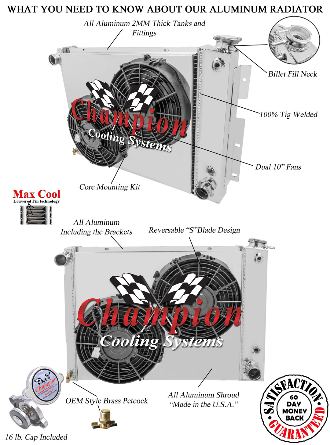 1967 69 Camaro, Firebird 3 Row DR Aluminum Radiator 2 x 10" Fan Shroud Combo eBay
