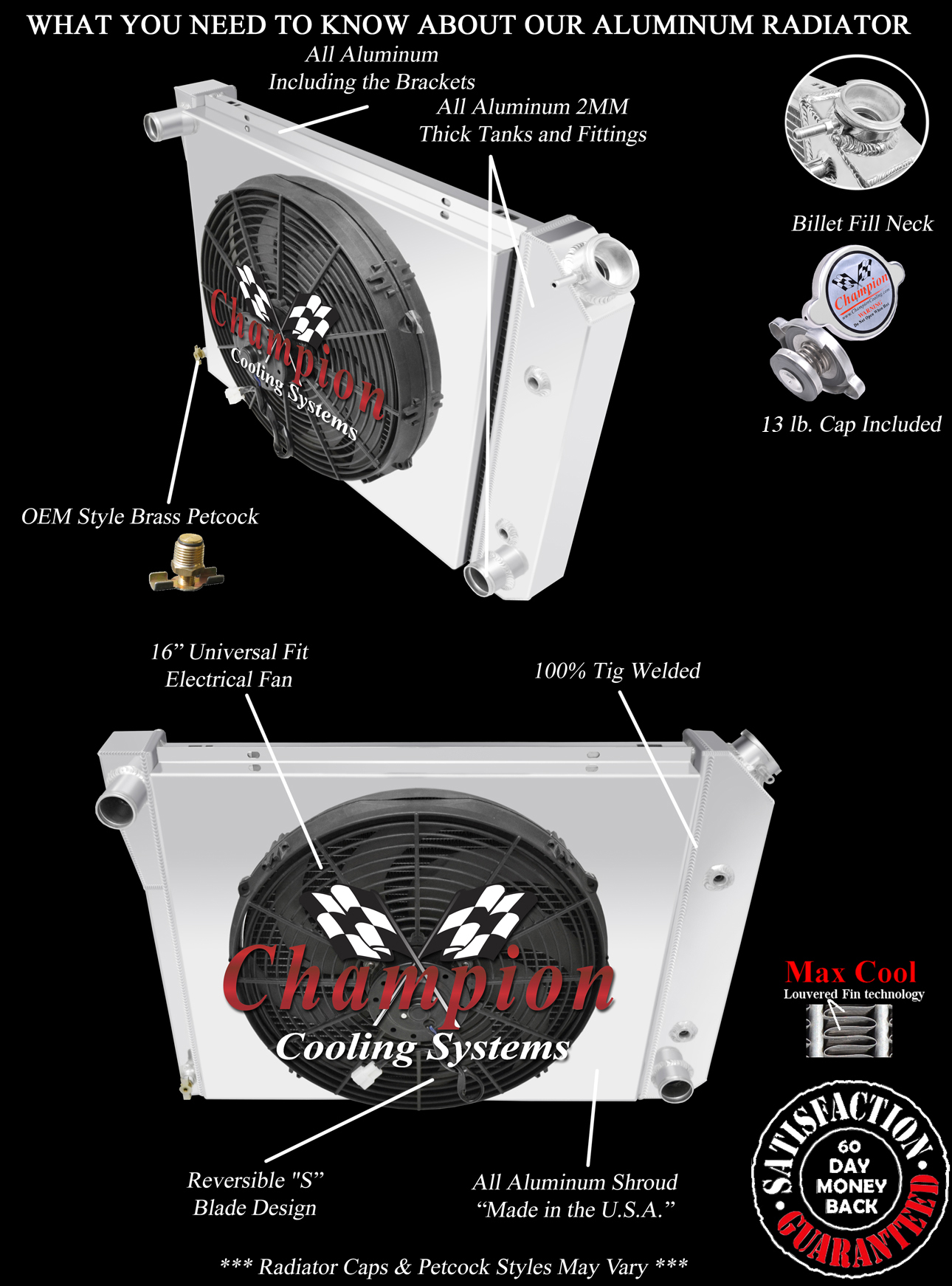 QR Champion 2 Row Radiator 20",16" Fan,Shroud - 1973 1974 Buick Apollo L6 Engine QR Champion 2 Row Radiator 20",16" Fan,Shroud - 1973 1974 Buick Apollo L6 Engine