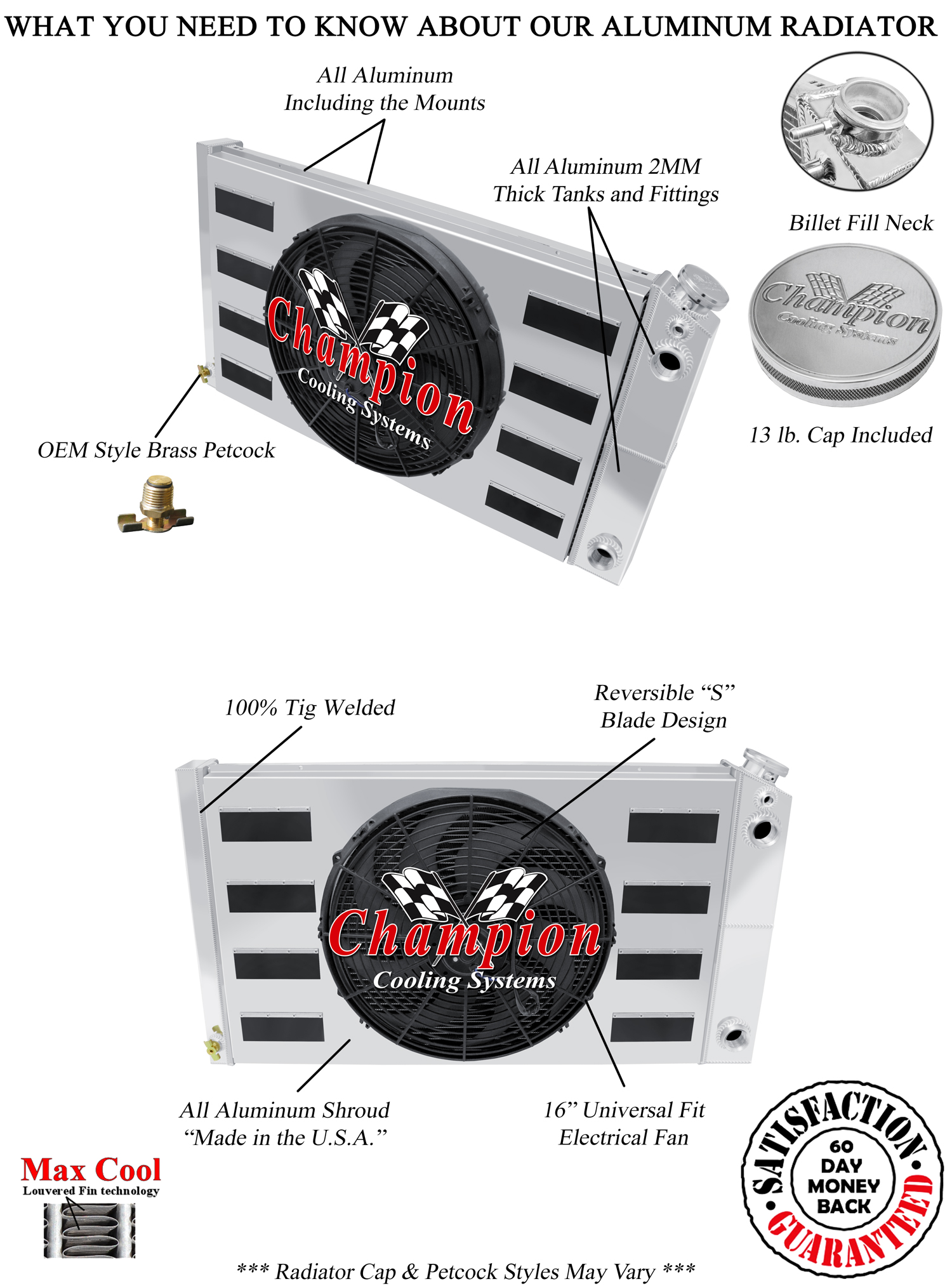 DR 3 Row DP Radiator 17x28",16" Fan,Flap Shroud,1.25,1.5 - 1968-1977 Chevelle LS