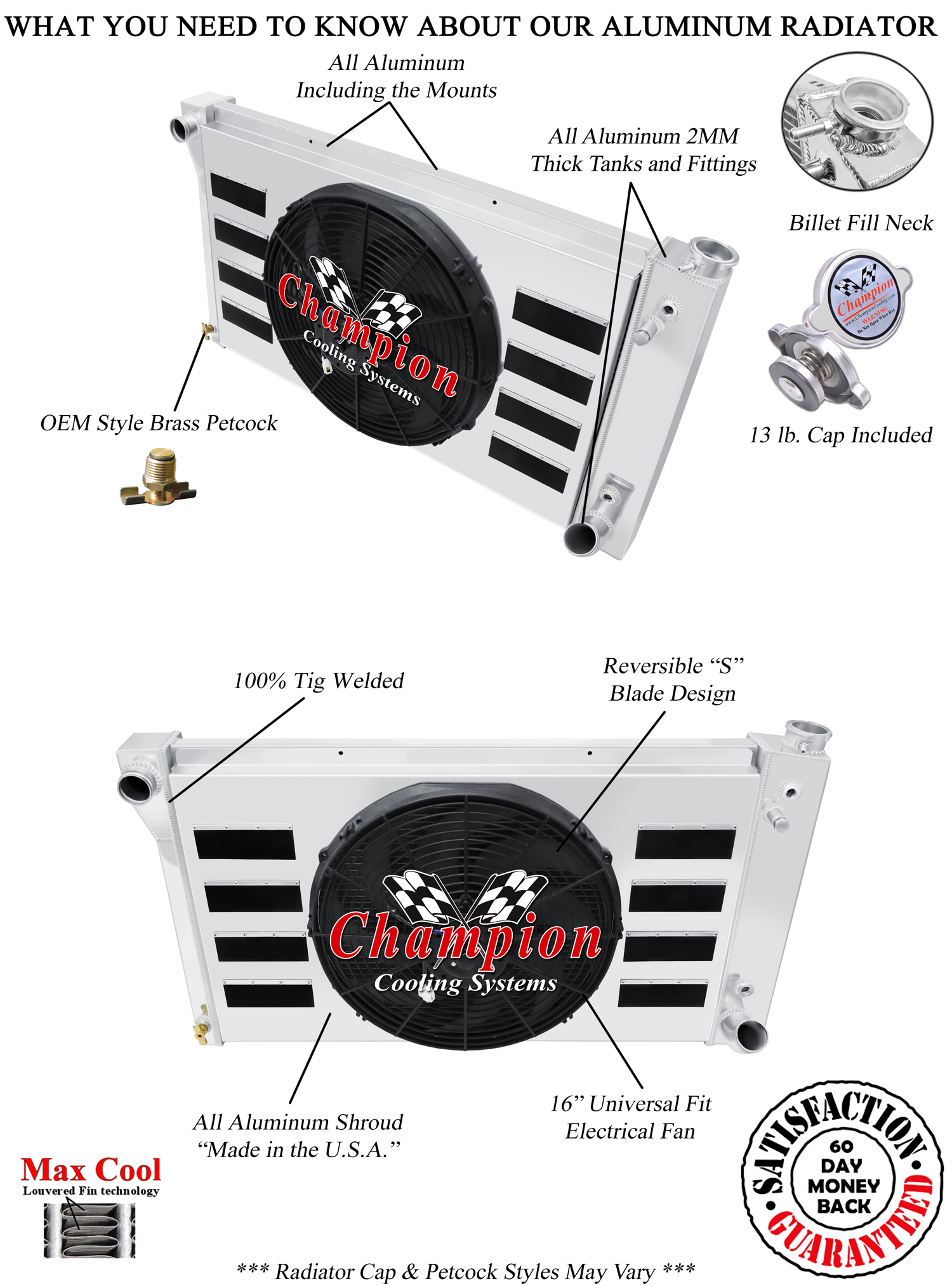 SR 4 Row Radiator 28",16" Fan,Flap Shroud for 1967,1969-1972 Chevy C/K Series V8